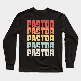 Vintage 70s PASTOR Text Long Sleeve T-Shirt